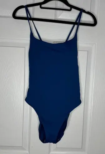 Everlane  NWT One String One Piece Adjustable Tie Bathing Suit Size Small Blue