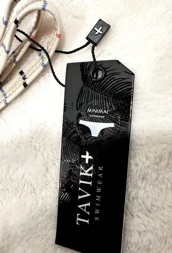 NWT Tavik Vine Cutout Swim Bottom in Horizon Stripe Tapioca