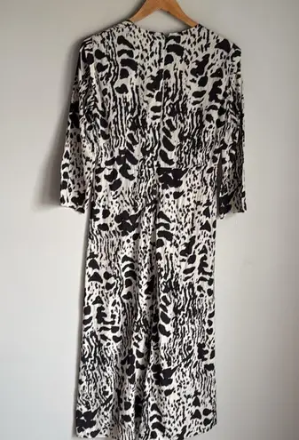 Ba&sh Olga Abstract-print midi Dress In Ecru