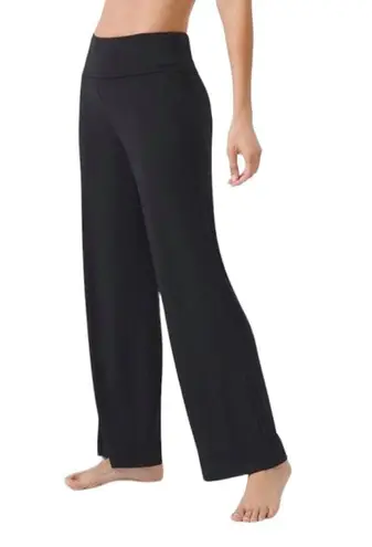 Sweaty Betty Black High Rise Wide Leg Yoga Lounge Pull-On Trouser Pants