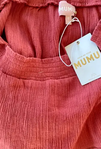 Show Me Your Mumu Aiden Mini Skirt In Burnt Sienna