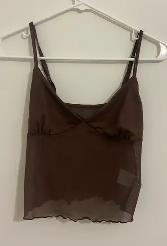 Amazon  Sheer Brown Tank Top 