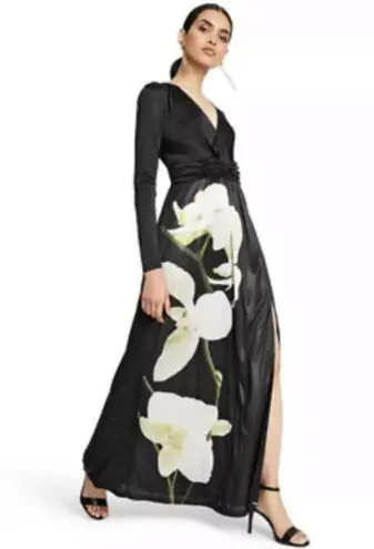 Altuzarra For Target Small Maxi Dress Black Floral Print V