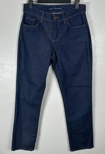 Mott & Bow Boyfriend Straight Jeans Womens Size 26x28 Dark Wash Classic Blue