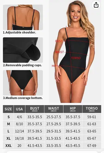 Relleciga Women's Bandeau One Piece Swimsuits