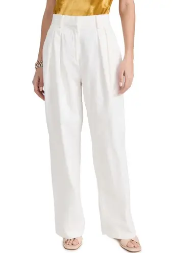 STAUD Luisa Wide Leg Pants in Ivory, Size 8 New w/Tag