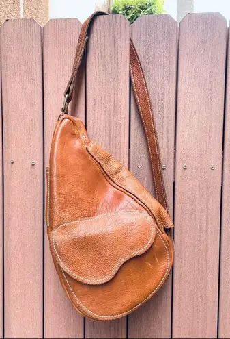 Custom made leather saddle bag