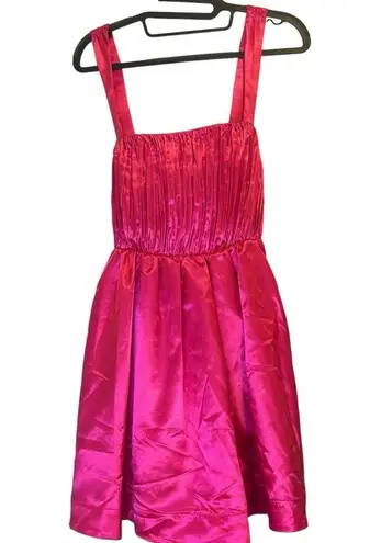 Maeve  by Anthropologie Pink Bow-Tie Satin Mini Dress Women’s size US 4 NWT