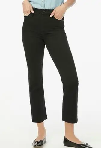 J. Crew Factory Black High Rise Flare Crop Jeans 28 Neutral Minimalist Classic