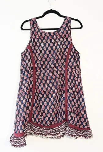 House of Harlow 1960 Maroon & Blue Patterned Tunic Dress Size Medium
