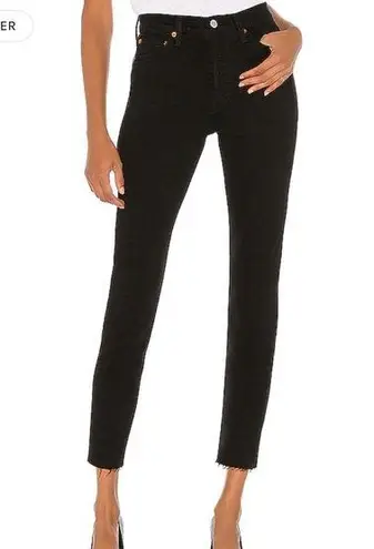 RE/DONE  Originals High Rise Ankle Crop in Black size 24 $250