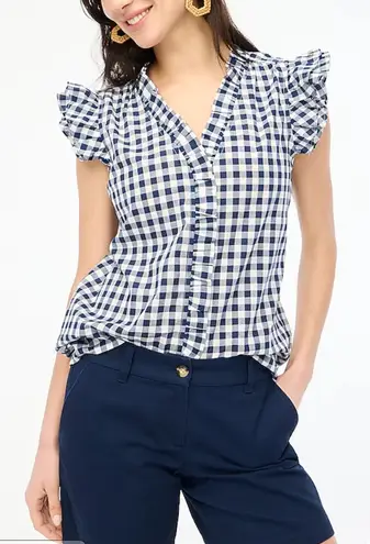 J.Crew Ruffle Gingham Tank