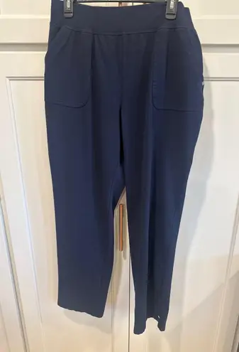 Christopher & Banks Navy Blue Cotton Spandex pull on Pants Womens Size L