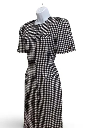 Kasper Gingham Sheath Dress