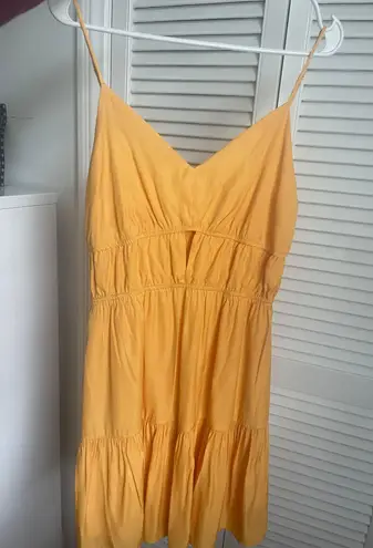 “And Now This” Cutout Sun Dress Gold