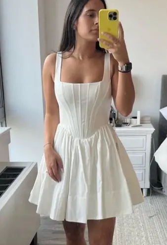 STAUD NWT Landscape White Mini Dress 4