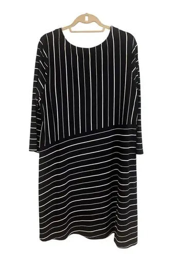 Habitat knit pullover dress back & white stripe XL
