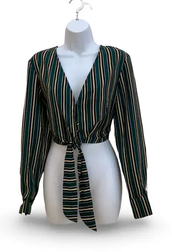 Spoon Jeans Cropped Top Green Size L