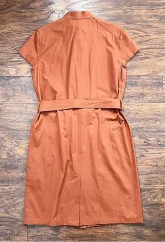 BELSTAFF • Aylesbury Dress safari cargo belted rust orange gabardine Size undefined