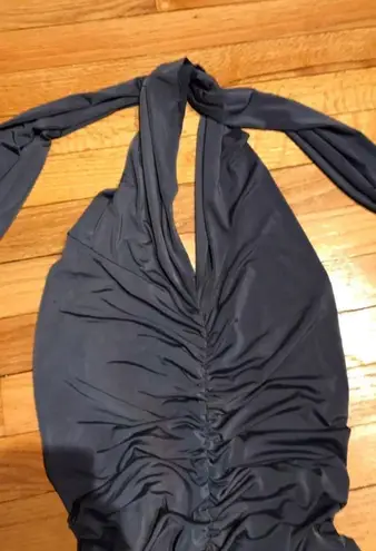 Arden B Vintage y2k 90's Bodice Fit Halter Sexy gray club Party Oversized Ties