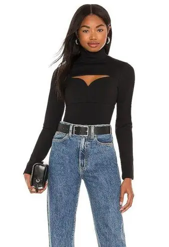 Susana Monaco 💙NWT Mock Neck Cutout Long Sleeve in Cove