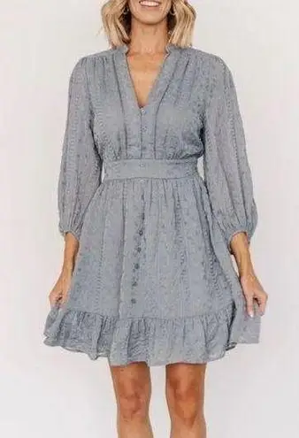 Baltic Born Harmony Embossed Dress eyelet embroidered ruffled Fit & flare S