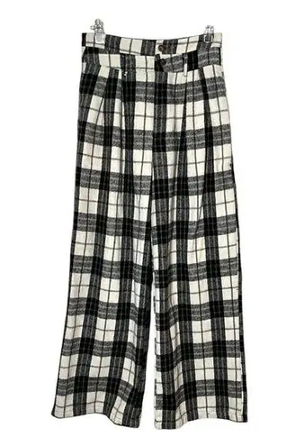 Cider high rise wide leg flannel plaid medium