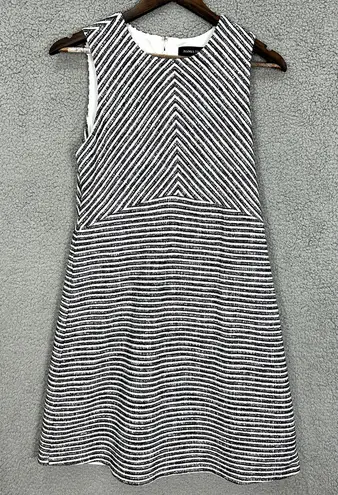 Ivanka Trump Fit & Flare Dress Womens 8 Blue Striped Nautical Old Money Preppy