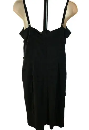 Evan Picone Little Black Evening Dress Tier Straps Mid Thigh Length Size 8 u