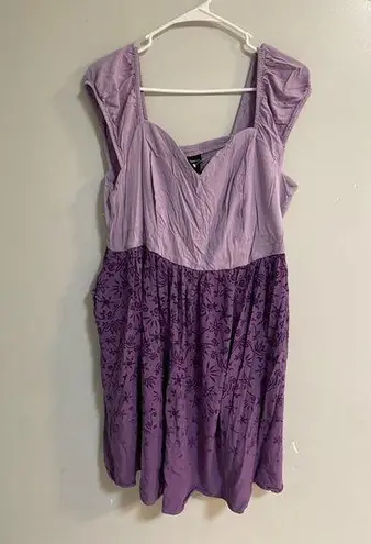 Torrid  Disney Tangled Rapunzel Purple Lantern Wisteria Dress Size 1