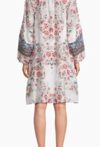 Johnny Was Aztec Myriah 100% Silk Mini Dress Women's Sz S