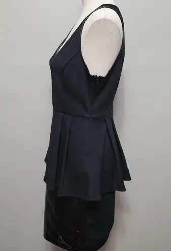 Catherine Malandrino Cathrine Malandrino for Design Nation ponte vegan leather sheath dress size 8