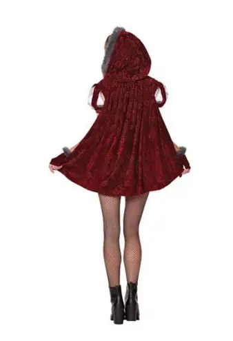 Spirit  Halloween Adult Runaway Red Riding Hood Romper Costume M