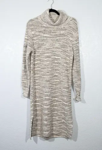 Cleo + Wolf New Tan Marled Turtleneck Sweater Dress Size Medium
