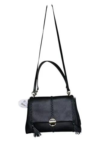 Chloé Chloe NWT Penelope Large Top-Handle Bag in Black Smooth Grained Leather