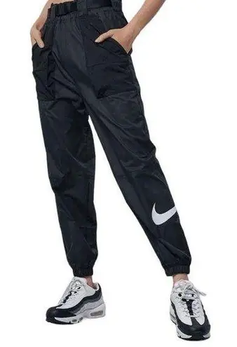 Nike  Tech Pack Woven Belted Black & White Swoosh Jogger Pants Size S