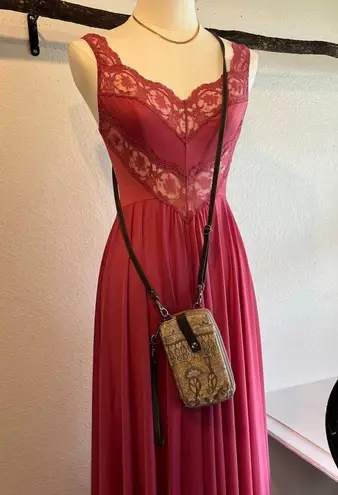 Sakroots Peace Sign Printed Mini Card Holder Wallet Clutch Crossbody Bag