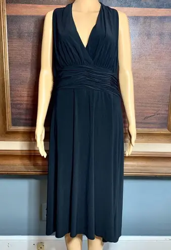 Evan Picone Black Empire Waist Cocktail Dress Size 16