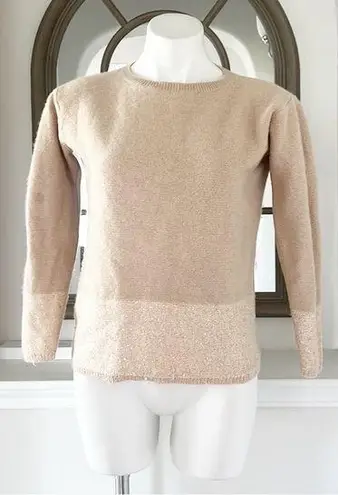 Max Mara Cashmere-Wool Crewneck Sequin Detail Sweater, Size M