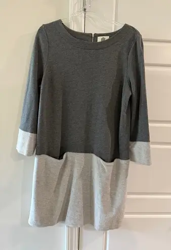Lili'S Closet Gray 2 Tone Sweater Dress Medium Casual Errands Travel Chic Layer