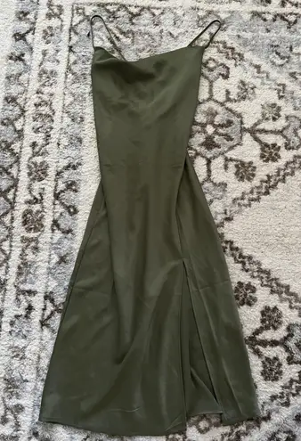 Forever 21 Olive Green Cowl Neck Dress