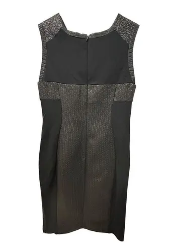 Yoana Baraschi Anthropologie Cocktail Dress Black Silver Shimmer Size 4 Short