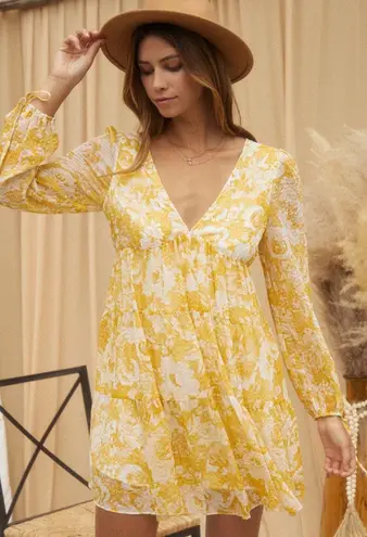 Endless Blu Flowy Floral Dress