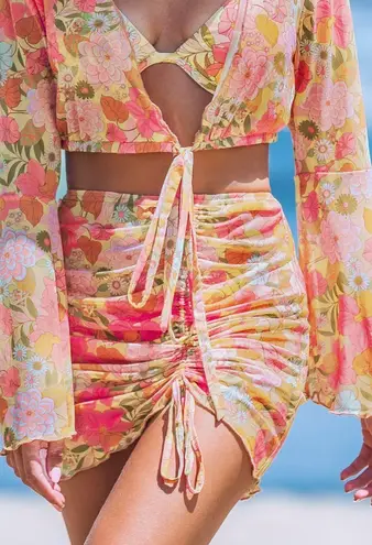 Cupshe Retro Groovy Floral Bathing Suit Swim Cover Up