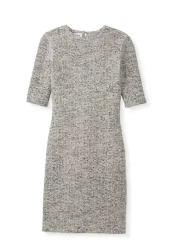 St. John Boucle Ecru Multicolor Knit Mini Dress size 6