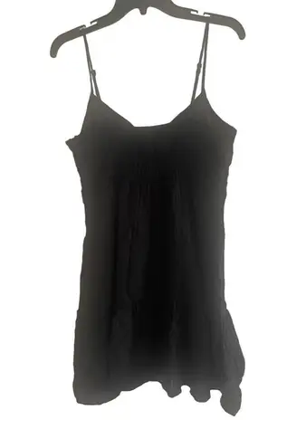 Club Monaco Black Cotton tiered ruffle, Size 6 sundress, SideZip, $36, A03