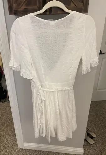 Selfie Leslie White Wrap Dress