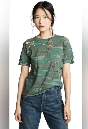 NSF Anderson Crew Tee in Sulphur Stone Camo Size XS Green