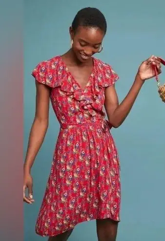 Maeve Anthropologie | Rosalia Faux Wrap Dress, Size 2