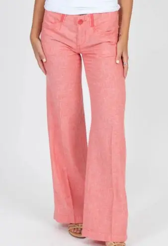 Pilcro and the Letterpress Anthropologie Pilcro Linen Blend Wide Leg Pants Trousers Women’s Size 0 Low Rise